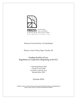 Phoenix Center Policy Paper Number 49: Eroding the Rule of Law