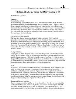 Sholem Aleichem, Tevye the Dairyman: p
