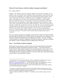 1 When Our Water Returns: Gila River Indian Community and