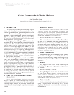 Wireless Communication in Missiles: Challenges