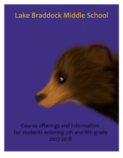 Middle School Course Selection Book