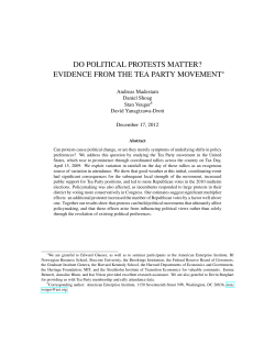 DO POLITICAL PROTESTS MATTER? EVIDENCE FROM THE TEA