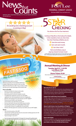 April 2014 - Fort Lee Federal Credit Union