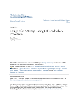 Design of an SAE Baja Racing Off
