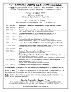 10th Annual Joint CLE Conference - SIU School of Law