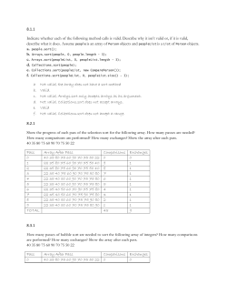8.1.1 Indicate whether each of the following method calls is
