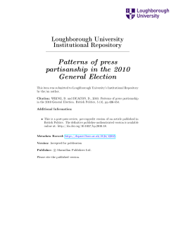 Patterns of press partisanship in the 2010 General Election