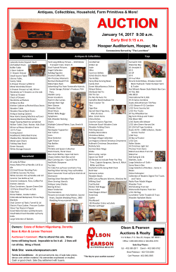 Sale Bill - Olson Pearson Auctions