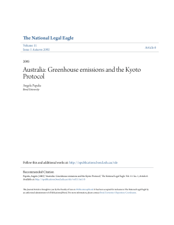 Australia: Greenhouse emissions and the Kyoto Protocol