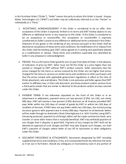 In this Purchase Order (&ldquo;Order&rdquo;), &ldquo;Seller&rdquo; means the party to whom