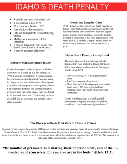 Idaho Fact Sheet - Catholic Mobilizing Network