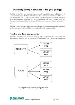 Disability Living Allowance