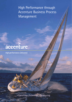 High Performance through Accenture Business Process Management