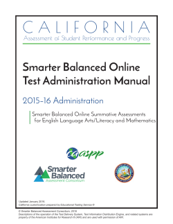 CAASPP Online Test Administration Manual