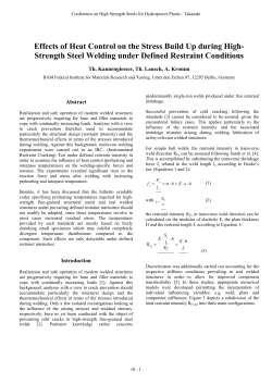 Effects of Heat Control on the Stress Build Up during High