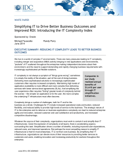 Simplifying IT to Drive Better Business Outcomes and