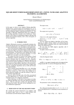square-root form based derivation of a novel nlms-like