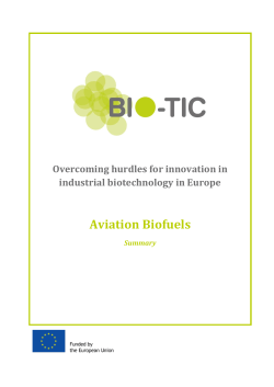 Aviation Biofuels - Bio-Tic