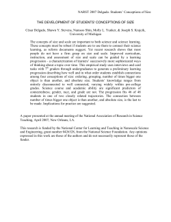 The development of students` conceptions of size