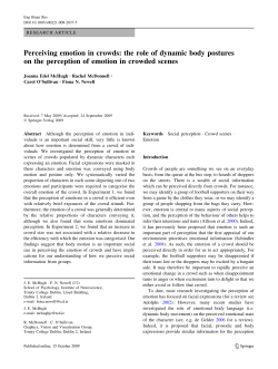 Perceiving emotion in crowds: the role of dynamic body postures on