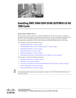 Installing ONS 15454 SDH OC48 LR/STM16 LH AS 1550