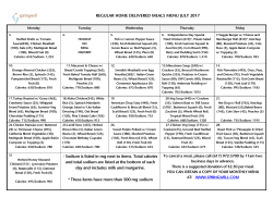 Next Regular Menu