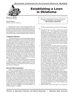 Establishing a Lawn in Oklahoma