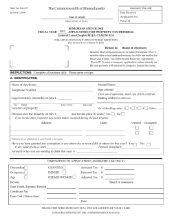 State Tax Form 3ABC Assessors` Use only