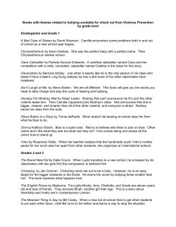 Bullying Book List - Milwaukee Public Schools