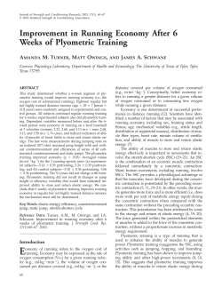 Improvement in Running Economy After 6 Weeks of