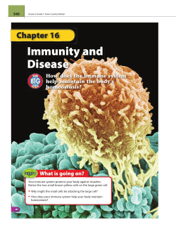 Immunity and Disease