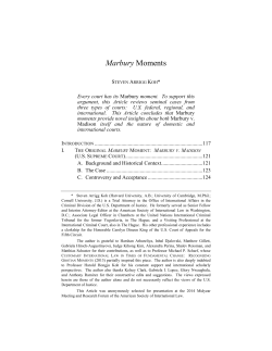Marbury Moments - Columbia Journal of Transnational Law