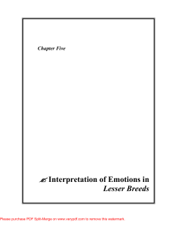 Interpretation of Emotions in Lesser Breeds