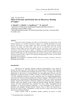 Effect of Porosity and Particle Size on Microwave Heating of Copper