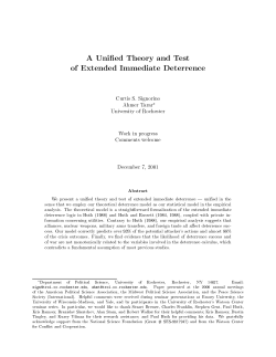 A Unified Theory and Test of Extended Immediate Deterrence