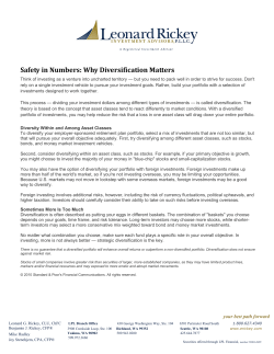 Safety in Numbers: Why Diversification Matters