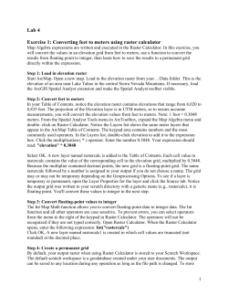 Lab 4 Exercise 1: Converting feet to meters using raster