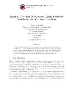 Implicit Divided Differences, Little Schr&ouml;der Numbers, and Catalan