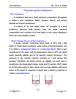 "Properties of Pure Substances"