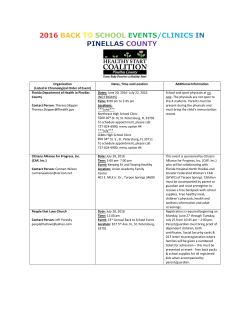 Organization (Listed in Chronological Order of Event) Dates, Time