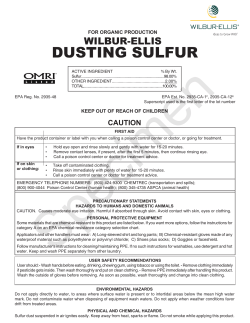 dusting sulfur