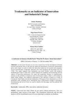 Trademarks as an Indicator of Innovation and Industrial Change