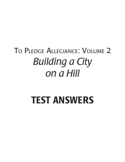Tests Answers - The American Vision