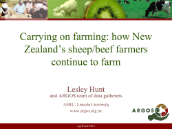 Carrying on farming: how New Zealand`s sheep/beef