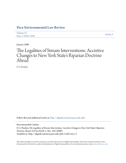 D. S. Pensley, The Legalities of Stream Interventions: Accretive