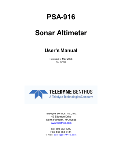PSA-916 Sonar Altimeter