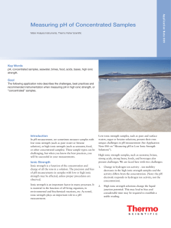 Measuring pH of Concentrated Samples
