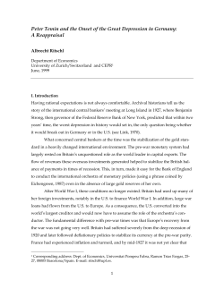 International Capital Movements and the Onset of the Great