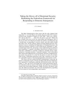Taking the Gloves off of Homeland Security