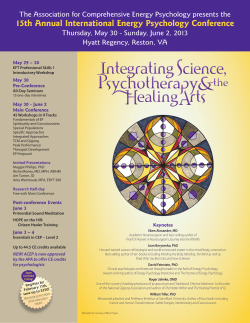 15th Annual International Energy Psychology Conference